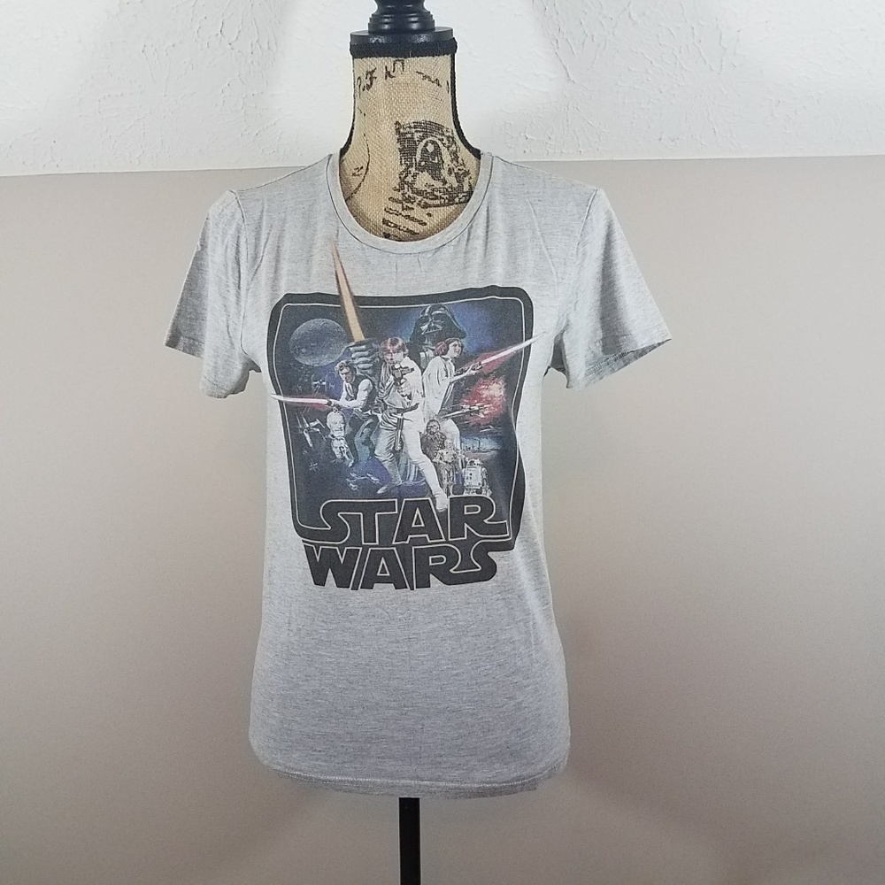 Star Wars Women's T-Shirt Light Grey Sz XS
